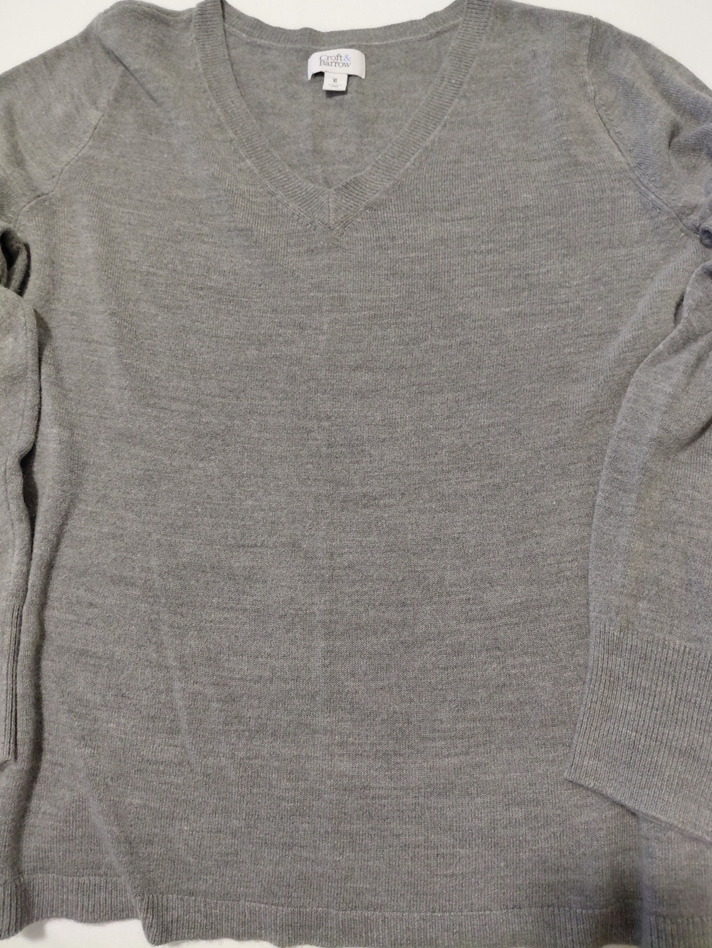 Women's V-Neck Gray Sweater